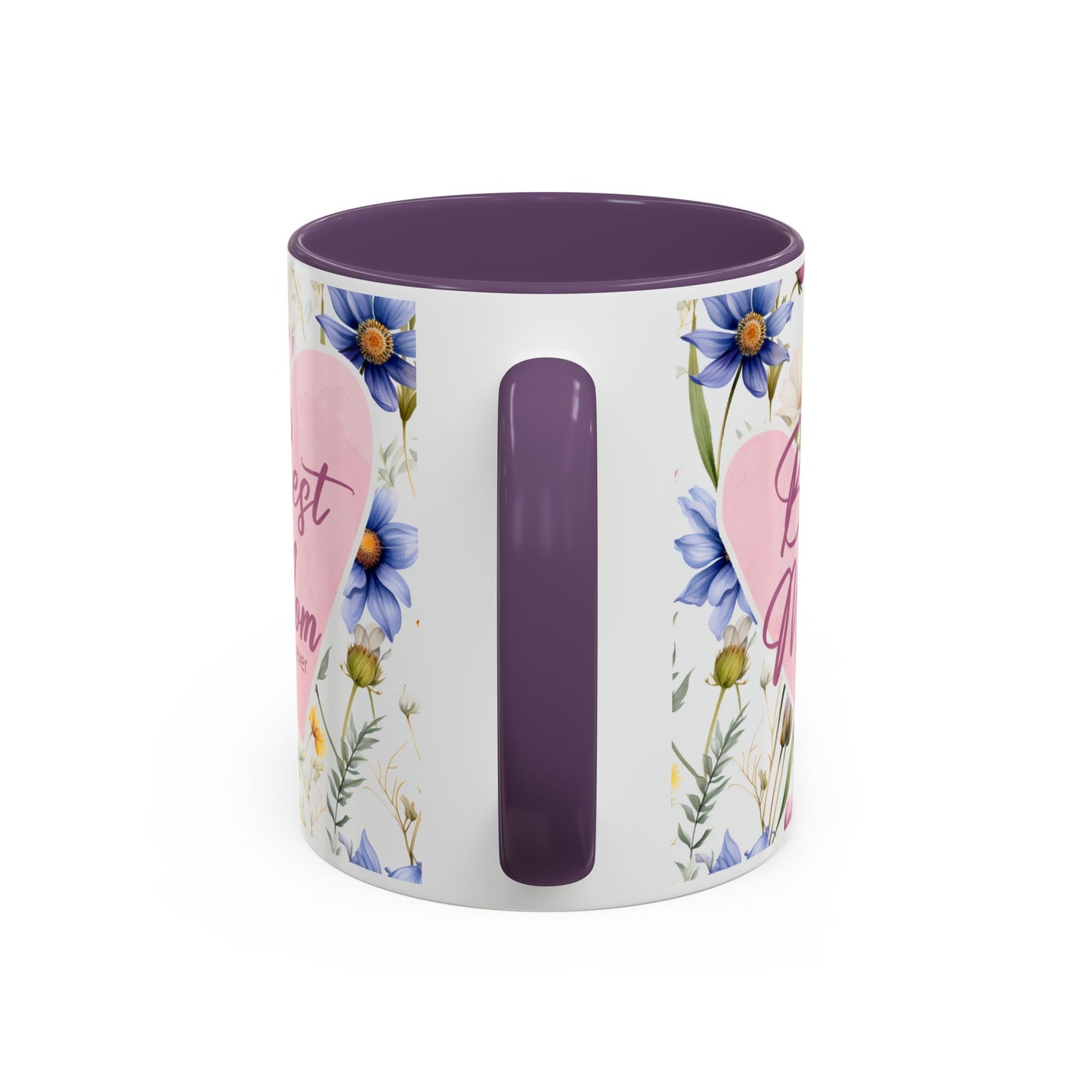Floral Best Mom Ever Coffee Mug, Pink Accent Mug for Mother’s Day, Birthday Gift, Floral Kitchen Decor, Gift for Her