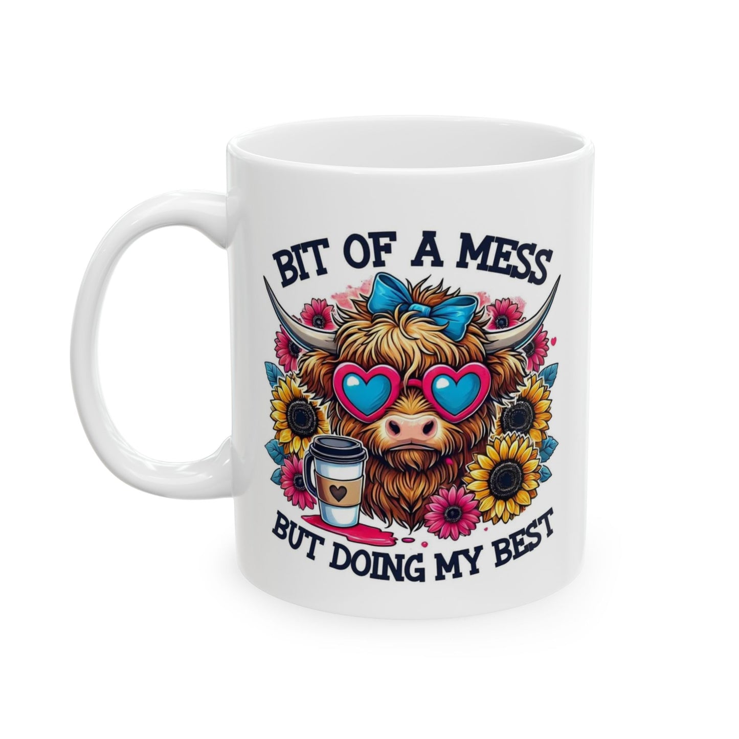 Funny Highland Cow Coffee Mug