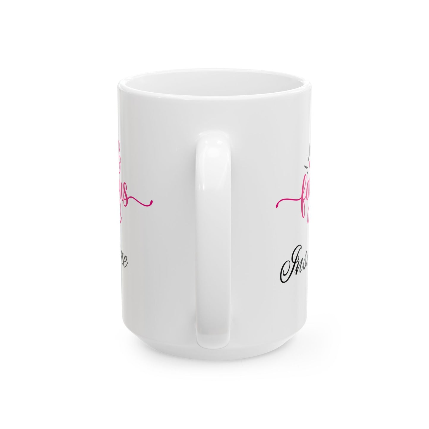 Personalized 50 and Fabulous Ceramic Coffee Mug, Gift for Her, Birthday, Anniversary, Coffee Lover, Personalized Drinkware