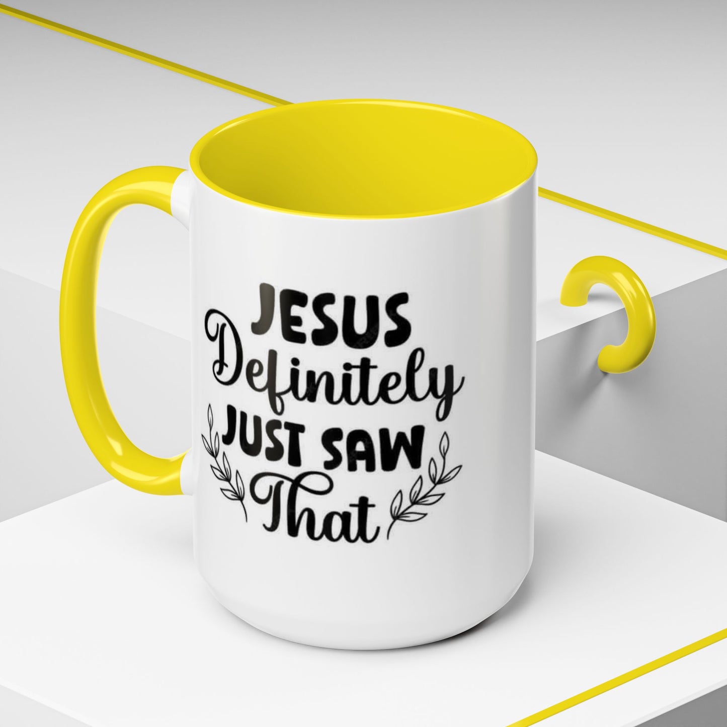 Jesus Definitely Just Saw That Coffee Mug, Funny Gift for Christians, Inspirational Cup, Humor for Faith