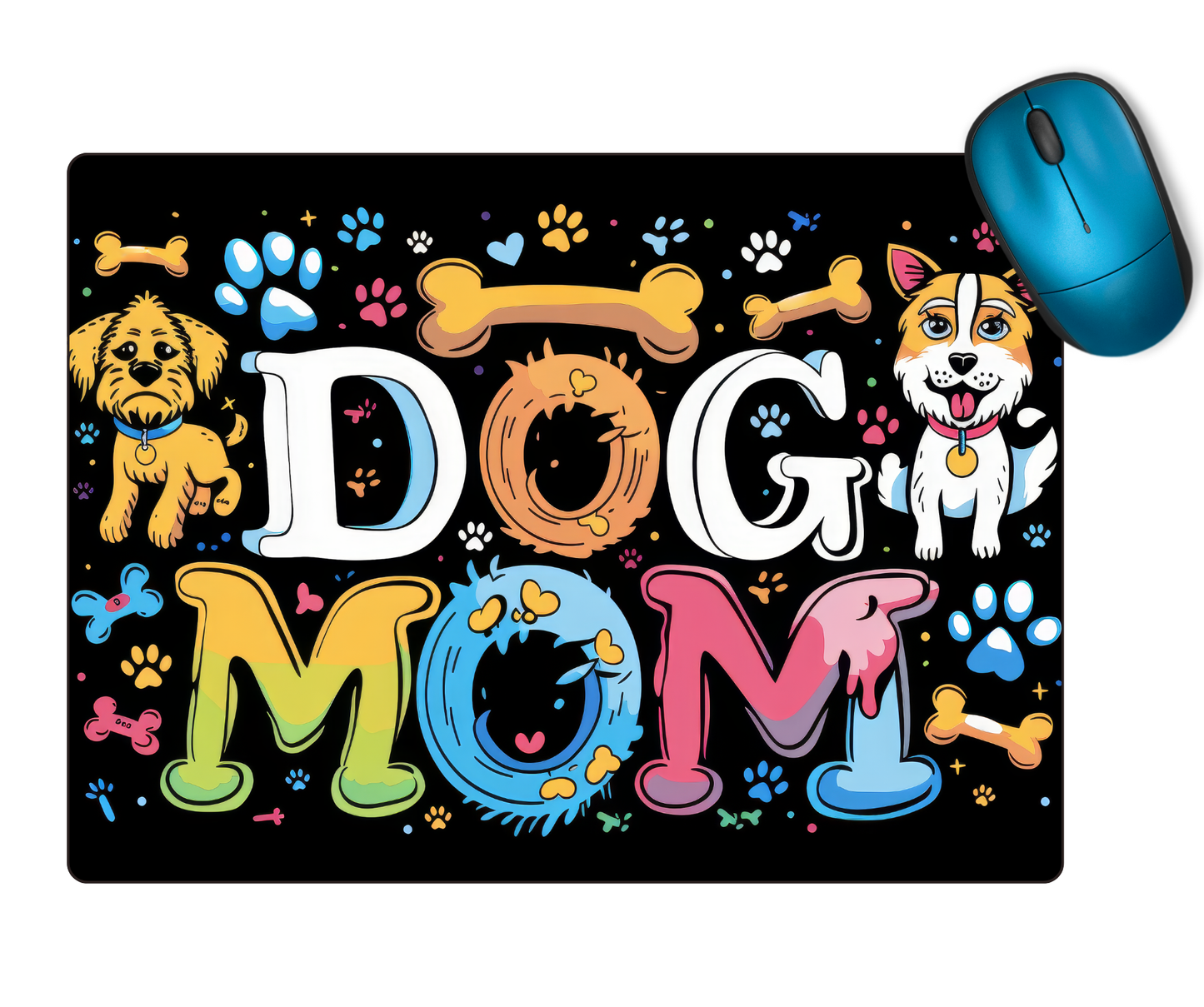 Dog Mom Design Themed Mouse Pad