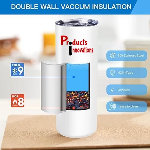 Funny Pharmacy Prescription Bottle Themed Custom 20 oz Skinny Tumbler with Lid and Straw Insulated Stainless Steel Mug Cup (Fukitol)