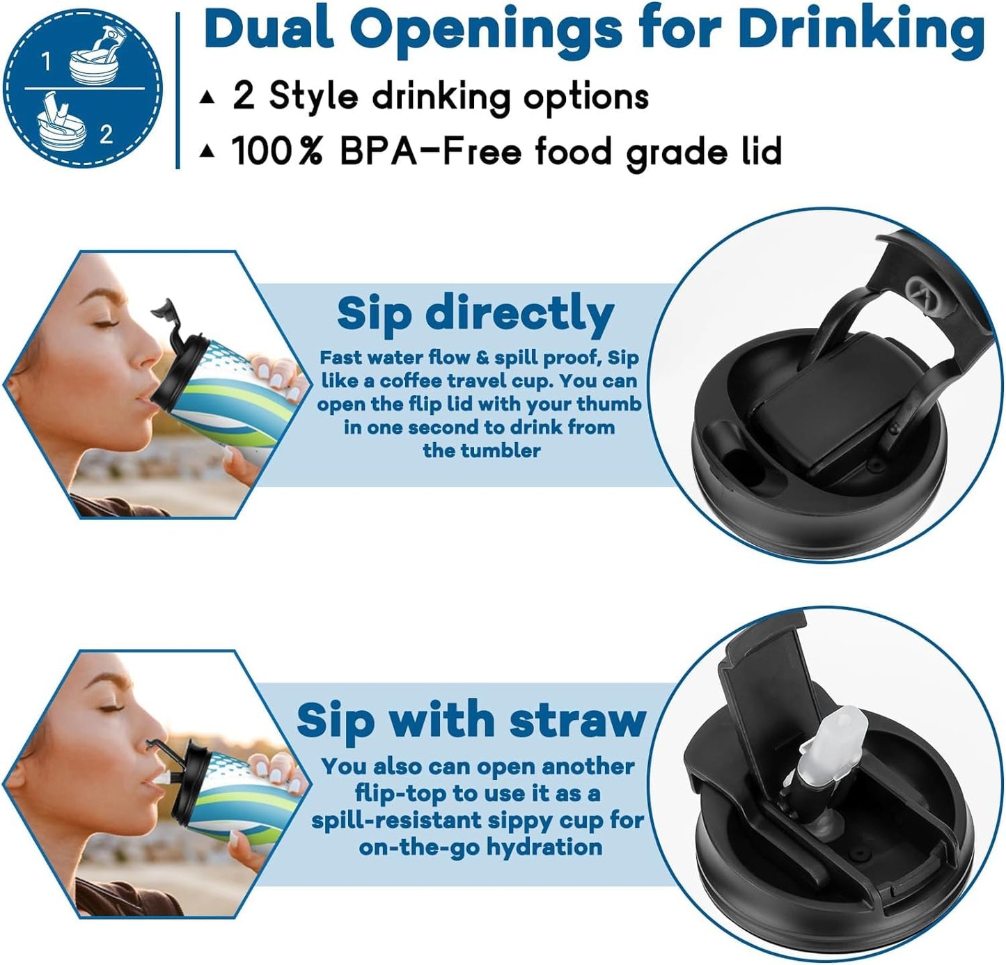 Horror Movies Popular Villain's Christmas Themed 20oz Sports Tumbler with Built in Straw and Sip Port