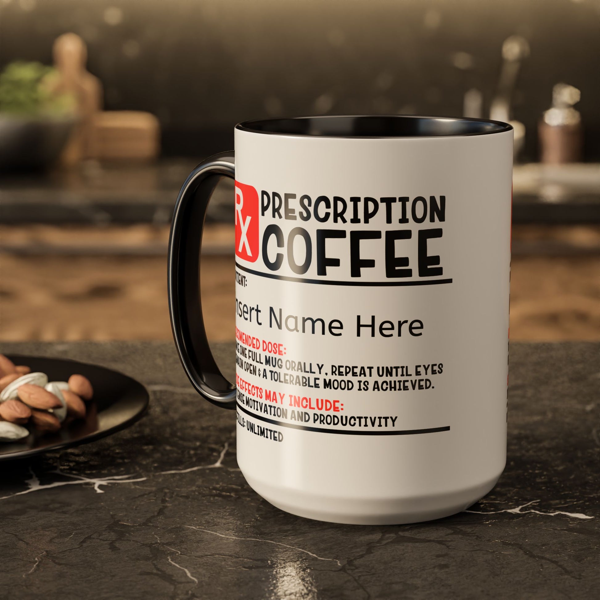 Prescription Coffee Mug, Personalized Gift for Coffee Lovers, Funny Office Mug
