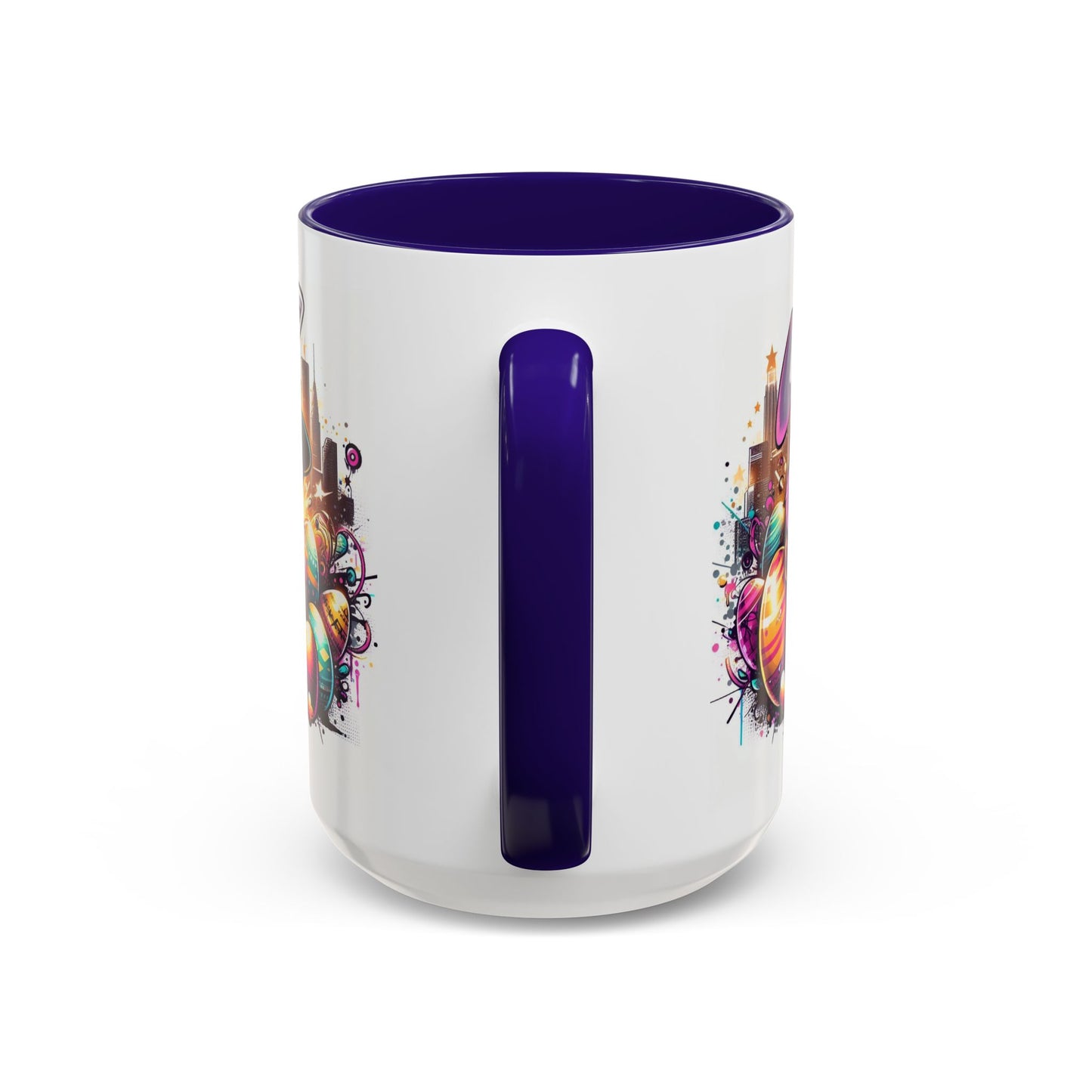 Colorful Easter Bunny Ceramic Coffee Mug – 15oz Large Cup for Coffee, Tea & Cocoa – Cute Spring Gift for Kids & Adults
