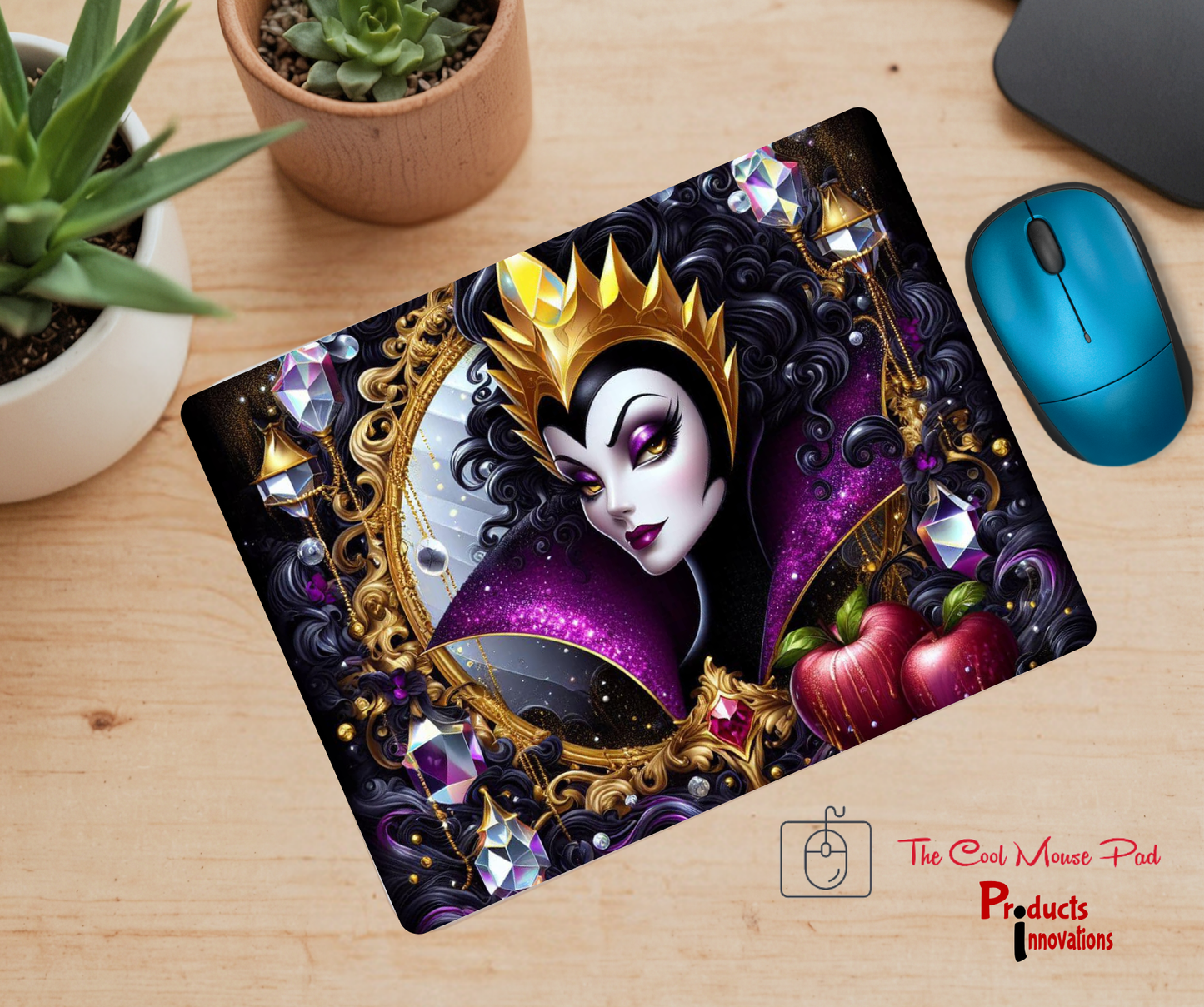 The Cool Mouse Pad Evil Queen Themed for Computer Laptop Home Office Gaming Working Desk Desktop Accessories Non-Slip Rubber Mouse Pad