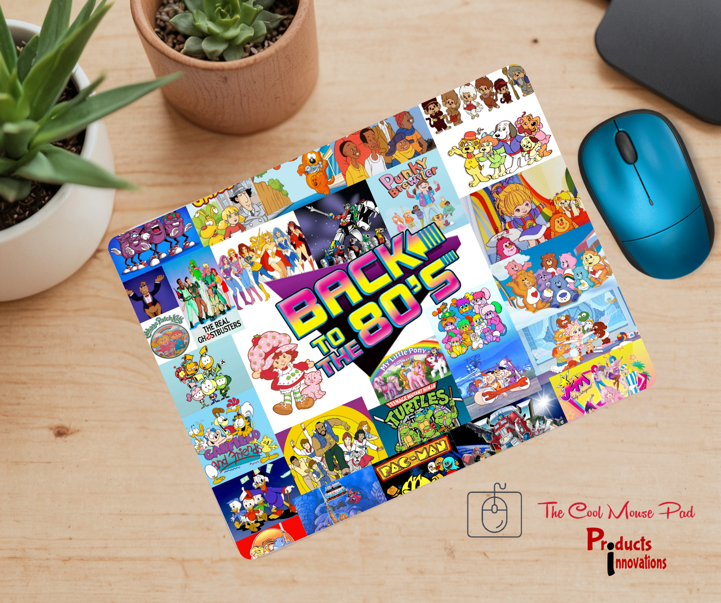 The Cool Mouse Pad Back to the 80s Themed for Computer Laptop Home Office Gaming Working Desk Desktop Accessories Non-Slip Rubber Mouse Pad