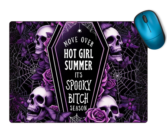 The Cool Mouse Pad Move over Hot Girl Summer It's Spooky Bitch Season Halloween Themed for Computer Laptop Home Office Gaming Working Desk Desktop Accessories Non-Slip Rubber Mouse Pad