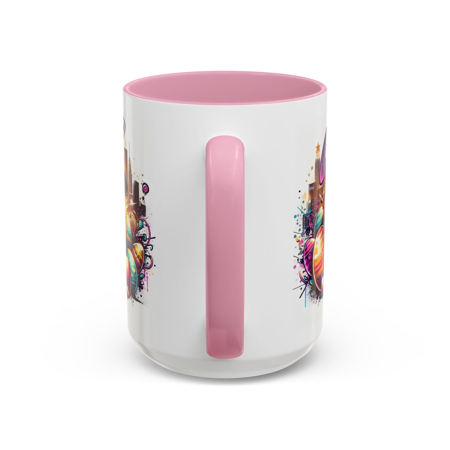 Colorful Easter Bunny Ceramic Coffee Mug – 15oz Large Cup for Coffee, Tea & Cocoa – Cute Spring Gift for Kids & Adults