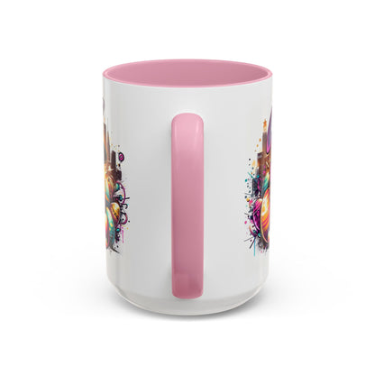 Colorful Easter Bunny Ceramic Coffee Mug – 15oz Large Cup for Coffee, Tea & Cocoa – Cute Spring Gift for Kids & Adults