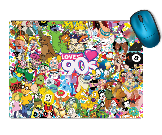 The Cool Mouse Pad Love the 90s Themed for Computer Laptop Home Office Gaming Working Desk Desktop Accessories Non-Slip Rubber Mouse Pad