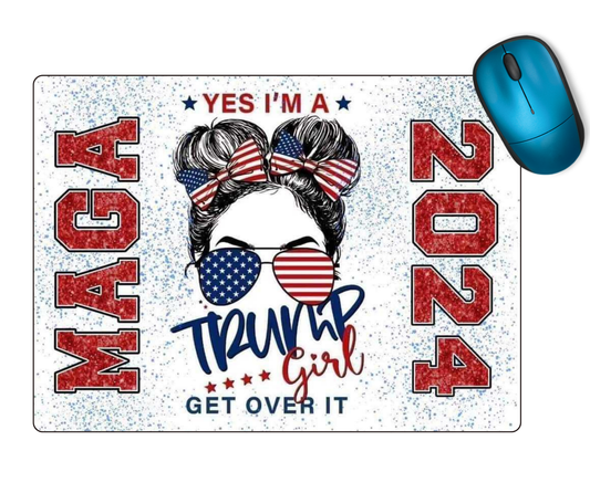 The Cool Mouse Pad Trump Girl Themed for Computer Laptop Home Office Gaming Working Desk Desktop Accessories Non-Slip Rubber Mouse Pad