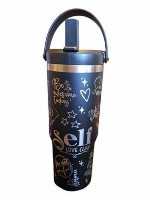 Laser Engraved Self Love Club Inspirational Quotes Nomad 32 oz Stainless Steel Insulated Bottle