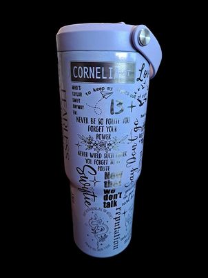 Swifties Music Fan Appreciation Themed Laser Engraved 32 Oz Stainless Steel Insulated Bottle