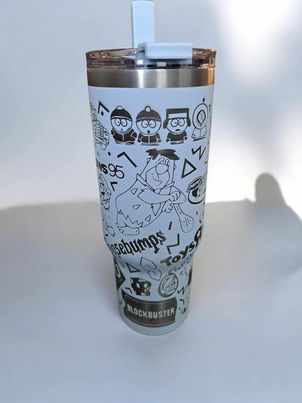 Custom Laser Engraved Love the 90s Themed 32 oz Tumbler Set