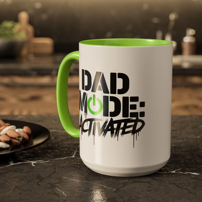 Dad Mode Activated Colorful Mug for Dads, Gifts for Dads, Funny Coffee Mugs, Father's Day Gift, 11oz & 15oz