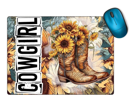 The Cool Mouse Pad CowGirl Themed for Computer Laptop Home Office Gaming Working Desk Desktop Accessories Non-Slip Rubber Mouse Pad