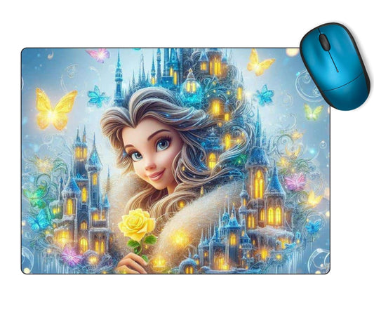 The Cool Mouse Pad Ice Princess Themed for Computer Laptop Home Office Gaming Working Desk Desktop Accessories Non-Slip Rubber Mouse Pad