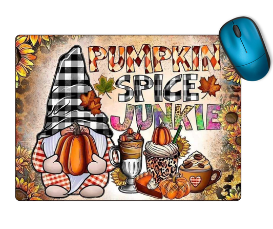 The Cool Mouse Pad Pumpkin Spice Junkie Themed for Computer Laptop Home Office Gaming Working Desk Desktop Accessories Non-Slip Rubber Mouse Pad