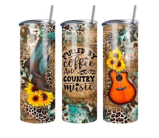 Coffee and country music tumbler